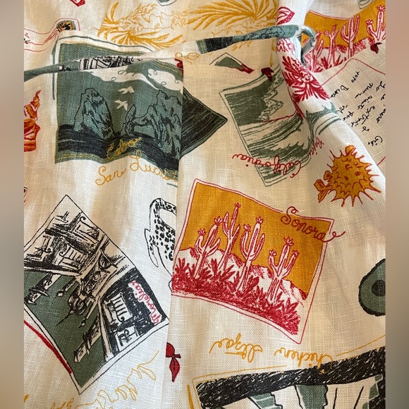 Reformation Carmelo Linen Wrap Mini Dress in Vacaciones Size XS - Picture 12 of 13